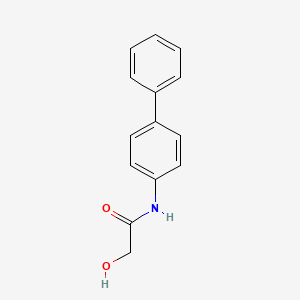 molecular formula C14H13NO2 B12670978 Acetamide, N-(1,1'-biphenyl)-4-yl-2-hydroxy- CAS No. 51410-51-6