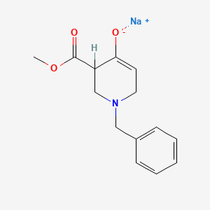molecular formula C14H16NNaO3 B12670989 Sodium methyl 1-benzyl-1,2,3,6-tetrahydro-4-oxidonicotinate CAS No. 71411-73-9