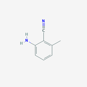 molecular formula C8H8N2 B1267100 2-氨基-6-甲基苯甲腈 CAS No. 56043-01-7