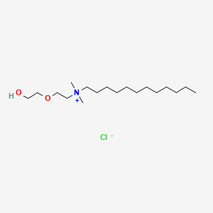 molecular formula C18H40ClNO2 B12671004 Dodecyl(2-(2-hydroxyethoxy)ethyl)dimethylammonium chloride CAS No. 94160-20-0
