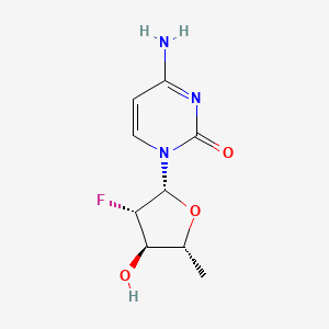 molecular formula C9H12FN3O3 B12671017 1-(2,5-Dideoxy-2-fluoro-beta-D-arabinofuranosyl)cytosine CAS No. 105281-07-0