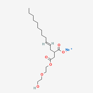 molecular formula C20H35NaO6 B12671052 Sodium 4-(2-(2-hydroxyethoxy)ethyl) 2-dodecenylsuccinate CAS No. 96152-32-8