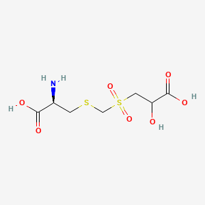 molecular formula C7H13NO7S2 B12671107 S-(((2-Carboxy-2-hydroxyethyl)sulphonyl)methyl)-L-cysteine CAS No. 30892-74-1