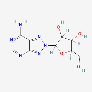 molecular formula C9H12N6O4 B1267111 2-(7-Aminotriazolo[4,5-d]pyrimidin-2-yl)-5-(hydroxymethyl)oxolane-3,4-diol CAS No. 28279-62-1