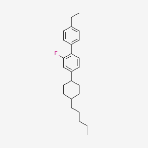 molecular formula C25H33F B12671118 trans-4'-Ethyl-2-fluoro-4-(4-pentylcyclohexyl)-1,1'-biphenyl CAS No. 83171-55-5