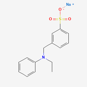 molecular formula C15H16NNaO3S B12671135 Sodium 3-((ethylanilino)methyl)benzenesulphonate CAS No. 42480-72-8