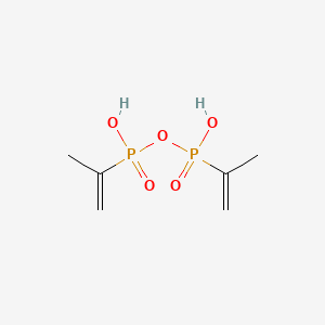 molecular formula C6H12O5P2 B12671141 Diphosphonic acid, bis(1-methylethenyl)- CAS No. 177570-73-9