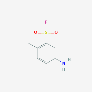 molecular formula C7H8FNO2S B1267115 5-Amino-2-methylbenzene-1-sulfonyl fluoride CAS No. 445-06-7