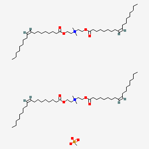 molecular formula C85H163N2O11P B12671165 Dimethylbis(2-(oleoyloxy)ethyl)ammonium methyl phosphonate CAS No. 85305-19-7