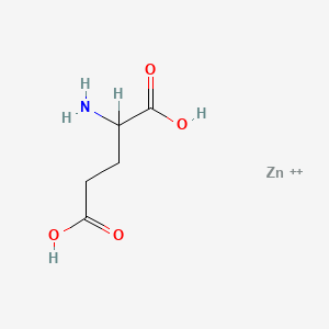 molecular formula C5H9NO4Zn+2 B12671170 Dihydrogen bis(L-glutamato(2-)-N,O1)zincate(2-) CAS No. 34992-53-5