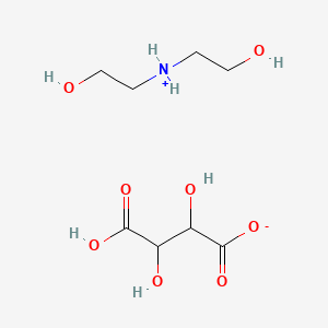 molecular formula C8H17NO8 B12671196 Bis(2-hydroxyethyl)ammonium hydrogen tartrate CAS No. 29870-20-0