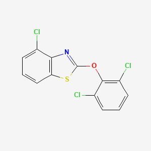 molecular formula C13H6Cl3NOS B12671237 4-Chloro-2-(2,6-dichlorophenoxy)benzothiazole CAS No. 85391-66-8