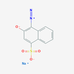 molecular formula C10H5N2NaO4S B12671241 Sodium 4-diazo-3,4-dihydro-3-oxonaphthalene-1-sulphonate CAS No. 5114-93-2