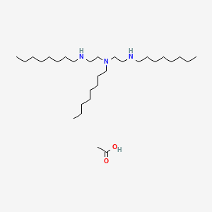 molecular formula C30H65N3O2 B12671290 N,N'-Dioctyl-N-[2-(octylamino)ethyl]ethylenediamine acetate CAS No. 93839-42-0