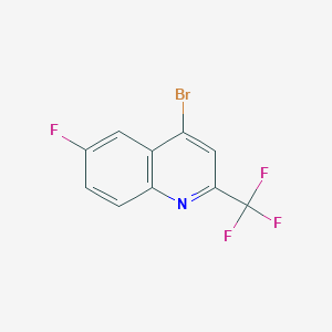 molecular formula C10H4BrF4N B1267133 4-Bromo-6-fluoro-2-(trifluoromethyl)quinoline CAS No. 31009-33-3