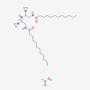 molecular formula C34H67N5O4 B12671333 N,N'-(Iminobis(ethyleneiminoethylene))bis(dodecanamide) monoacetate CAS No. 94023-34-4