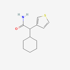 molecular formula C12H17NOS B12671340 alpha-Cyclohexyl-3-thiopheneacetamide CAS No. 73812-48-3
