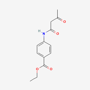 molecular formula C13H15NO4 B1267135 ethyl 4-(acetoacetylamino)benzoate CAS No. 30764-23-9