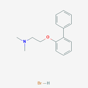 molecular formula C16H20BrNO B12671352 Ethanamine, 2-((1,1'-biphenyl)-2-yloxy)-N,N-dimethyl-, hydrobromide CAS No. 113669-53-7