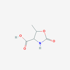 molecular formula C5H7NO4 B1267136 5-Methyl-2-oxo-1,3-oxazolidine-4-carboxylic acid CAS No. 1195-19-3