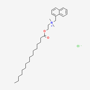 molecular formula C31H50ClNO2 B12671491 Dimethyl(naphthylmethyl)[2-[(1-oxohexadecyl)oxy]ethyl]ammonium chloride CAS No. 83027-39-8