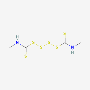 molecular formula C4H8N2S6 B12671520 N(1),N(4)-Dimethyl-1,4-tetrasulfanedicarbothioamide CAS No. 5439-57-6