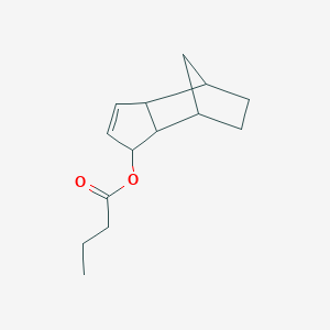 molecular formula C14H20O2 B12671526 Butanoic acid, 3a,4,5,6,7,7a-hexahydro-4,7-methano-1H-indenyl ester CAS No. 113889-23-9