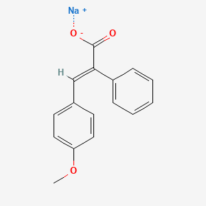 molecular formula C16H13NaO3 B12671529 Sodium ((4-methoxyphenyl)methylene)phenylacetate CAS No. 94094-73-2