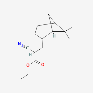 molecular formula C15H23NO2 B12671537 Ethyl alpha-cyano-6,6-dimethylbicyclo(3.1.1)heptane-2-propionate CAS No. 85391-87-3