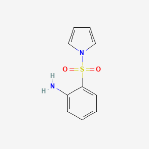 molecular formula C10H10N2O2S B12671565 1H-Pyrrole, 1-((2-aminophenyl)sulfonyl)- CAS No. 54254-41-0