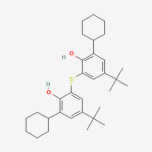 molecular formula C32H46O2S B12671582 2,2'-Thiobis(4-tert-butyl-6-cyclohexylphenol) CAS No. 93840-41-6