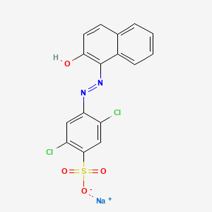 molecular formula C16H9Cl2N2NaO4S B12671613 Sodium 2,5-dichloro-4-((2-hydroxy-1-naphthyl)azo)benzenesulphonate CAS No. 97404-04-1