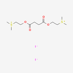 molecular formula C12H24I2O4S2 B12671652 2,13-Dimethyl-6,9-dioxo-5,10-dioxa-2,13-dithioniatetradecane diiodide CAS No. 4727-45-1