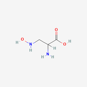 molecular formula C3H8N2O3 B1267166 2-Amino-3-(hydroxyamino)propanoic acid CAS No. 17136-56-0