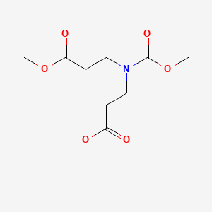 molecular formula C10H17NO6 B12671662 Methyl N-(methoxycarbonyl)-N-(3-methoxy-3-oxopropyl)-beta-alaninate CAS No. 83711-57-3