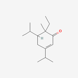 molecular formula C15H26O B12671671 6-Ethyl-3,5-bis(isopropyl)-6-methylcyclohexen-1-one CAS No. 97659-29-5