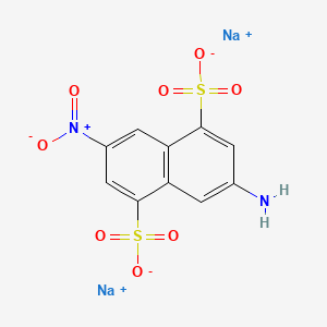 molecular formula C10H6N2Na2O8S2 B12671672 3-Amino-7-nitronaphthalene-1,5-disulphonic acid, sodium salt CAS No. 83949-47-7