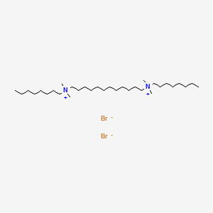 molecular formula C32H70Br2N2 B12671701 (Dodecane-1,12-diylbis(dimethyloctylammonium)) dibromide CAS No. 94231-28-4