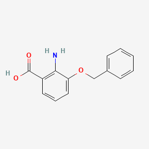 molecular formula C14H13NO3 B1267171 2-Amino-3-(benzyloxy)benzoic acid CAS No. 61535-24-8