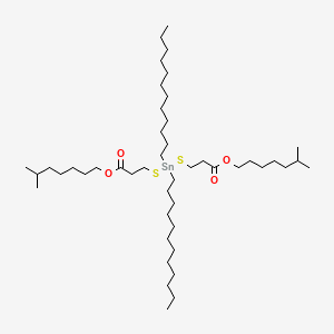 molecular formula C46H92O4S2Sn B12671710 Diisooctyl 3,3'-((didodecylstannylene)bis(thio))dipropionate CAS No. 83846-45-1