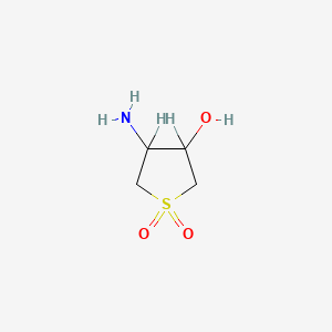 molecular formula C4H9NO3S B1267172 4-氨基四氢噻吩-3-醇1,1-二氧化物 CAS No. 20688-37-3