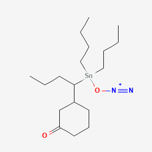 molecular formula C18H35N2O2Sn+ B12671725 Cyclohexyl((tributylstannyl)oxy)diazonium 1-oxide CAS No. 66603-07-4