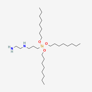 molecular formula C29H64N2O3Si B12671746 N-(3-(Tris(octyloxy)silyl)propyl)ethylenediamine CAS No. 93804-22-9