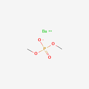 molecular formula C2H6BaO4P+ B12671750 Barium dimethyl phosphate CAS No. 17323-82-9