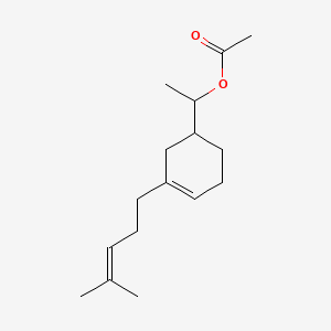molecular formula C16H26O2 B12671762 alpha-Methyl-3-(4-methyl-3-pentenyl)cyclohex-3-ene-1-methyl acetate CAS No. 97659-27-3