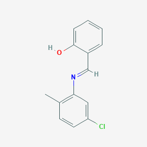 molecular formula C14H12ClNO B1267178 2-{(E)-[(5-chloro-2-methylphenyl)imino]methyl}phenol CAS No. 92231-41-9