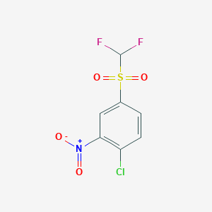 molecular formula C7H4ClF2NO4S B1267180 1-Chloro-4-difluoromethanesulfonyl-2-nitrobenzene CAS No. 2488-54-2