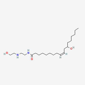 molecular formula C22H44N2O3 B12671807 (Z)-12-Hydroxy-N-(2-((2-hydroxyethyl)amino)ethyl)-9-octadecenamide CAS No. 94425-50-0