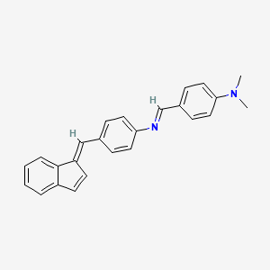 molecular formula C25H22N2 B12671808 N-(4-(Dimethylamino)benzylidene)-4-(1H-inden-1-ylidenemethyl)aniline CAS No. 30117-74-9