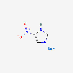 molecular formula C3H4N3NaO2 B12671824 4-Nitro-1H-imidazole, sodium salt CAS No. 58031-81-5